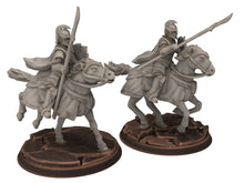 Load image into Gallery viewer, Rivandall - King guards cavalry, elves from the West, Middle rings for wargame D&amp;D, Lotr... Modular convertible miniatures Quatermaster3D
