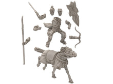 Load image into Gallery viewer, Darkwood - Armoured Wood elves Cavalry of Galad people, Middle rings for wargame D&amp;D, Lotr... Modular convertible miniatures Quatermaster3D
