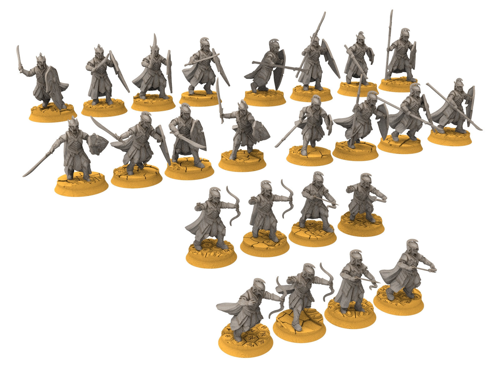 Rivandall - Elf Captain, Last elves from the West, Middle rings for wargame D&D, Lotr... Modular convertible miniatures Quatermaster3D