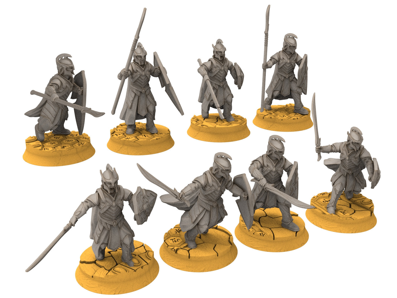 Rivandall - Elf Captain, Last elves from the West, Middle rings for wargame D&D, Lotr... Modular convertible miniatures Quatermaster3D