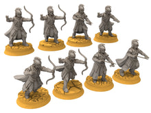 Load image into Gallery viewer, Rivandall - Archers Bowmen, Last elves from the West, Middle rings for wargame D&amp;D, Lotr... Modular convertible miniatures Quatermaster3D
