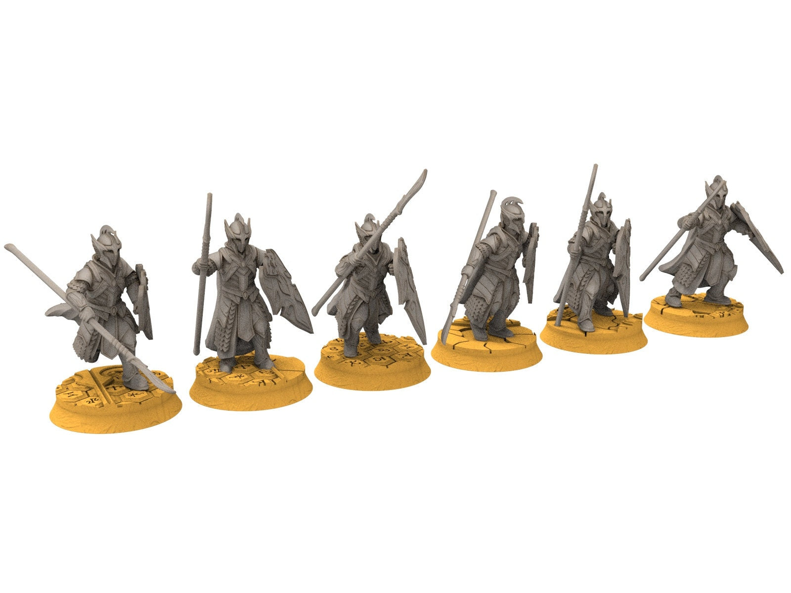 Rivandall - King guards, elves from the West, Middle rings for wargame D&D, Lotr... Modular convertible miniatures Quatermaster3D