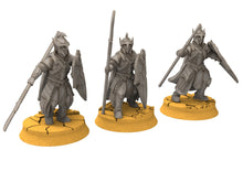 Load image into Gallery viewer, Rivandall - Kingguard Spearmen, elves from the West, Middle rings for wargame D&amp;D, Lotr... Modular convertible miniatures Quatermaster3D
