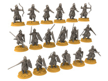 Load image into Gallery viewer, Rivandall - Kingguard Swordman, elves from the West, Middle rings for wargame D&amp;D, Lotr... Modular convertible miniatures Quatermaster3D
