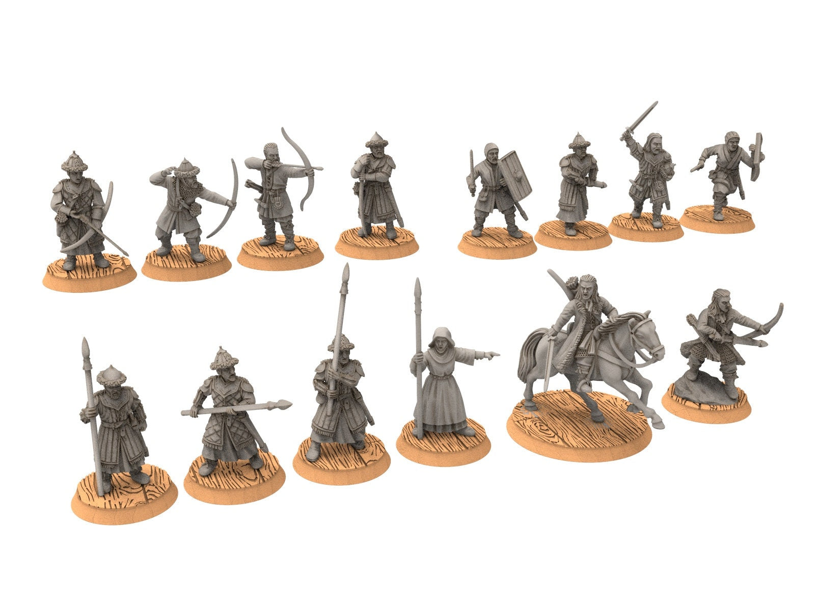 Lakecity - Army of Dobrynya, Boyar Of torgorod,  Lake, dragon, Misty Mountains, Town miniatures for wargame D&D, Lotr... Medbury miniatures