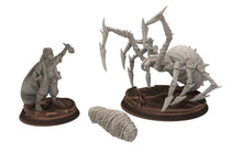 Load image into Gallery viewer, Halfmen - Samuel the brave and the spider old Gnome Halfling, Middle rings miniatures , for Lotr, The Printing Goes Ever On

