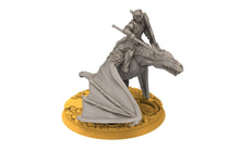 Load image into Gallery viewer, Darkwood - Elite Wyvern riders spears, Middle rings for wargame D&amp;D, Lotr... Personnalisable Modular convertible miniatures Quatermaster3D
