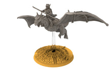 Load image into Gallery viewer, Darkwood - Elite Wyvern riders halberd, Middle rings for wargame D&amp;D, Lotr... Personnalisable Modular convertible miniatures Quatermaster3D
