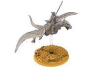 Load image into Gallery viewer, Darkwood - Wyvern riders wih spears, Middle rings for wargame D&amp;D, Lotr... Personnalisable Modular convertible miniatures Quatermaster3D
