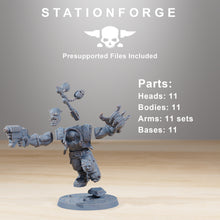 Load image into Gallery viewer, Green Skin - BOSS Orkaz Infantry, post apocalyptic empire, usable for tabletop wargame.
