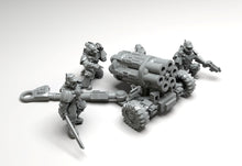 Load image into Gallery viewer, Imperial Army - Lanscannon, Heavy Support Weapons, infantry, post apocalyptic empire, modular miniatures usable for tabletop wargame.
