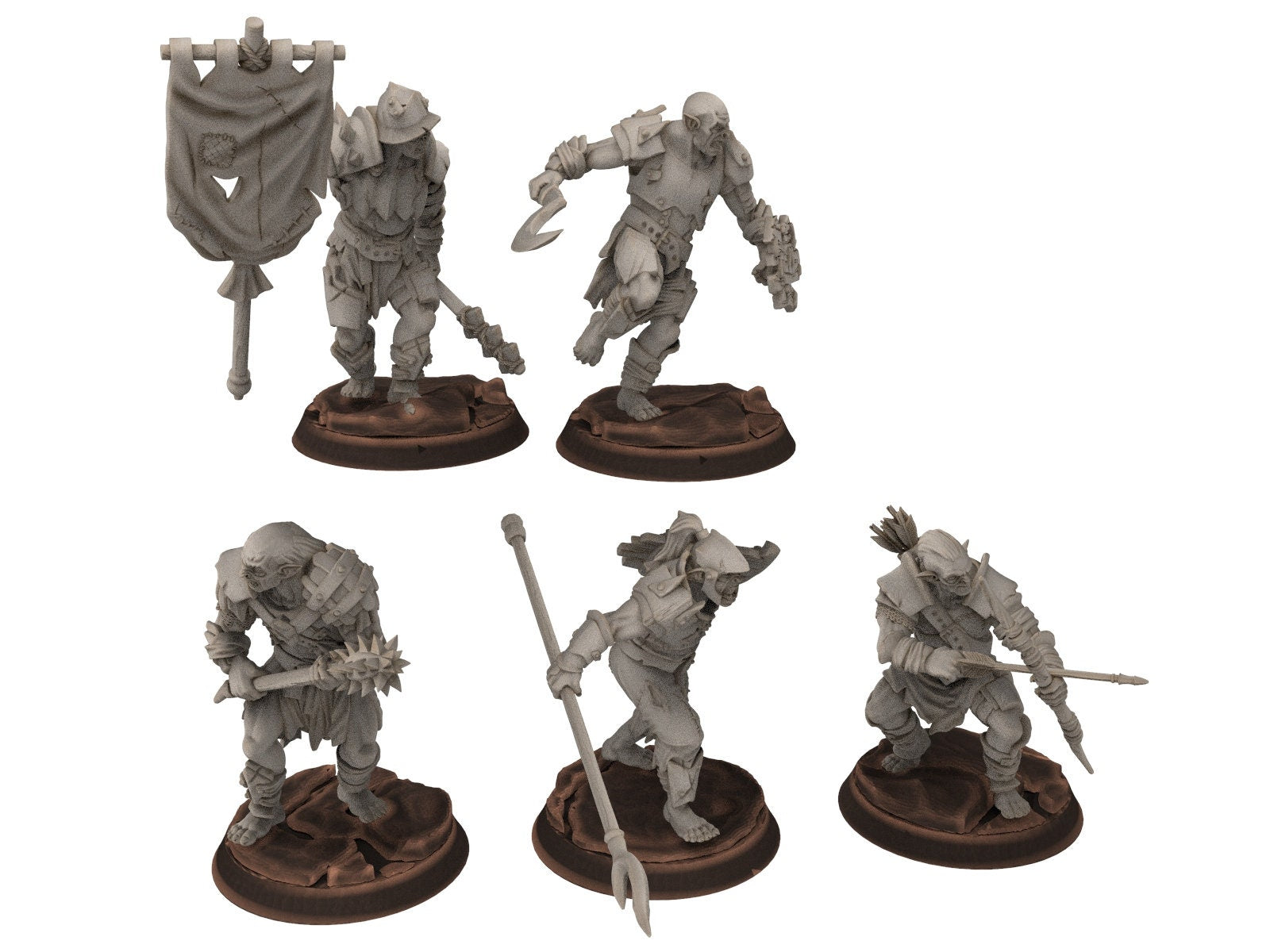 Orcs horde - Assault Orcs, ruined city river warriors warband, Middle rings miniatures for wargame D&D, Lotr... The Printing Goes Ever On