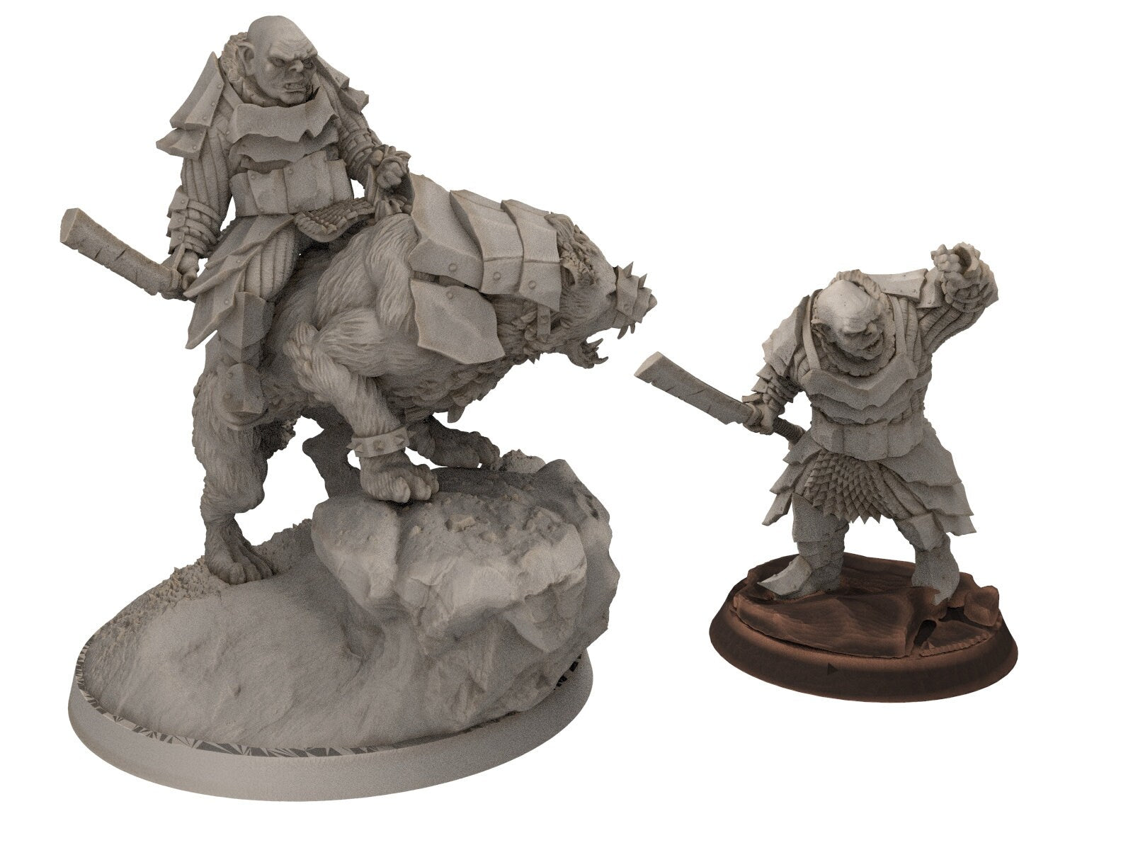 Orcs horde - War leader - Assault Orcs, ruined city river warband, Middle rings miniatures for wargame D&D, Lotr.. The Printing Goes Ever On