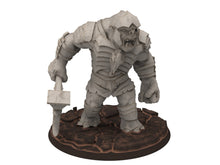 Load image into Gallery viewer, Orcs horde - War Troll - Assault Orcs, ruined city River siege, Middle rings miniatures for wargame D&amp;D, Lotr... The Printing Goes Ever On
