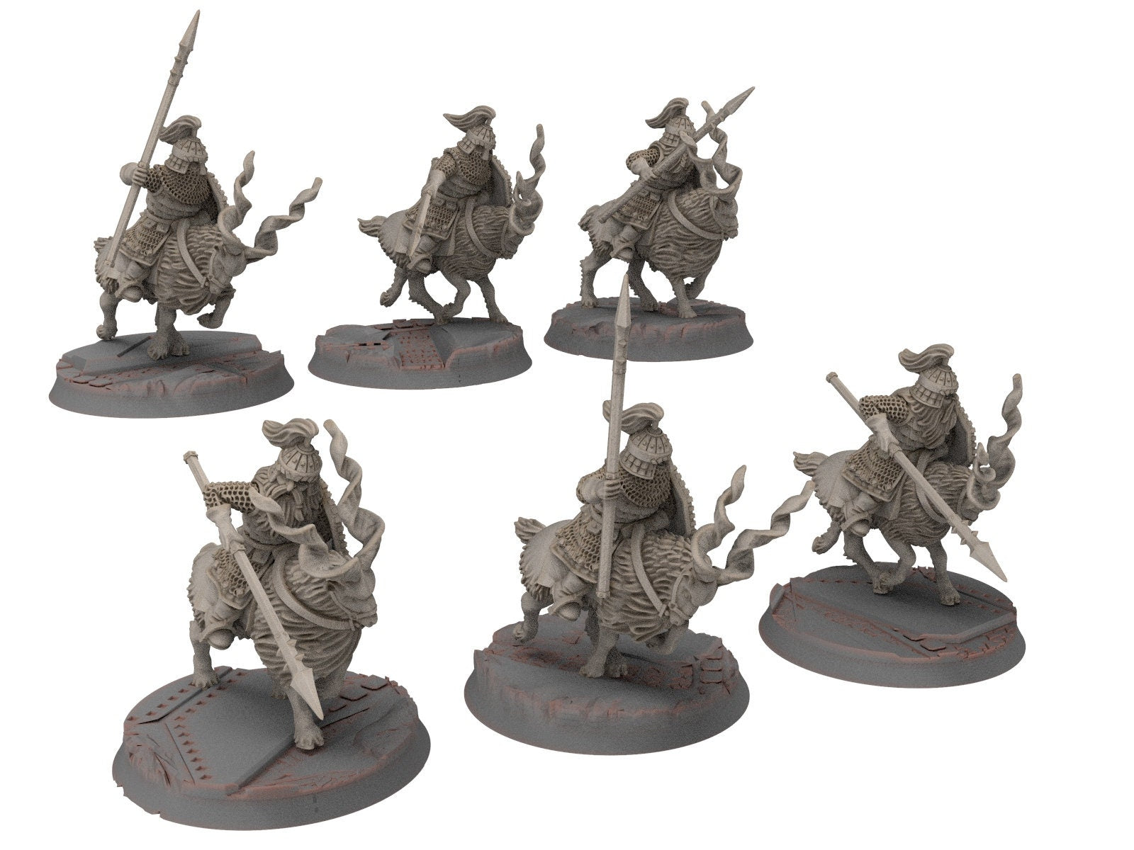 Dwarves - Mountain Goat Riders with spears shield, The Dwarfs of The Mountains, for Lotr, modular customisable posable  Medbury miniatures