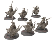 Load image into Gallery viewer, Dwarves - Mountain Goat Cataphracts spears shield, The Dwarfs of The Mountains, for Lotr, modular customisable posable  Medbury miniatures
