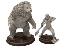 Load image into Gallery viewer, Bearnings - Bearn human and Bear form, Middle rings miniatures for wargame D&amp;D, Lotr...
