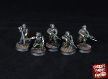 Load image into Gallery viewer, Rundsgaard - Cadet, imperial infantry, post-apocalyptic empire, usable for tabletop wargame.
