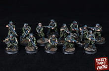 Load image into Gallery viewer, Rundsgaard - Cadet, imperial infantry, post-apocalyptic empire, usable for tabletop wargame.
