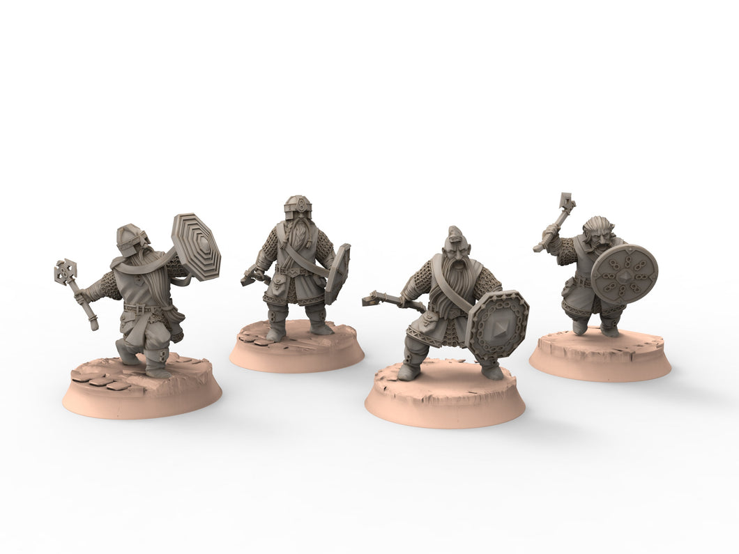 Dwarves - Kalak Axemen, The Dwarfs of The Mountains, for Lotr, Khurzluk Miniatures