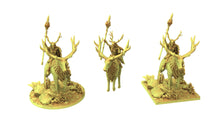 Load image into Gallery viewer, Sylvan Elves - Lord on deer with spear, forest keeper, nature&#39;s defender
