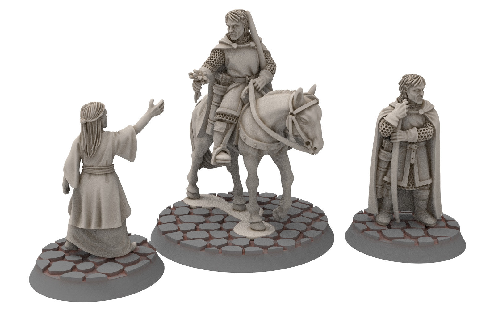 Gandor - Citadel guard Lancer Cavalry spearmen, Defender of the city wall, miniature for wargame D&D, Lotr... Medbury miniatures