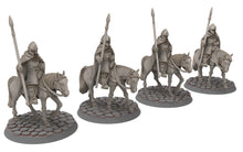Load image into Gallery viewer, Gandor - Citadel guard Lancer Cavalry spearmen, Defender of the city wall, miniature for wargame D&amp;D, Lotr... Medbury miniatures
