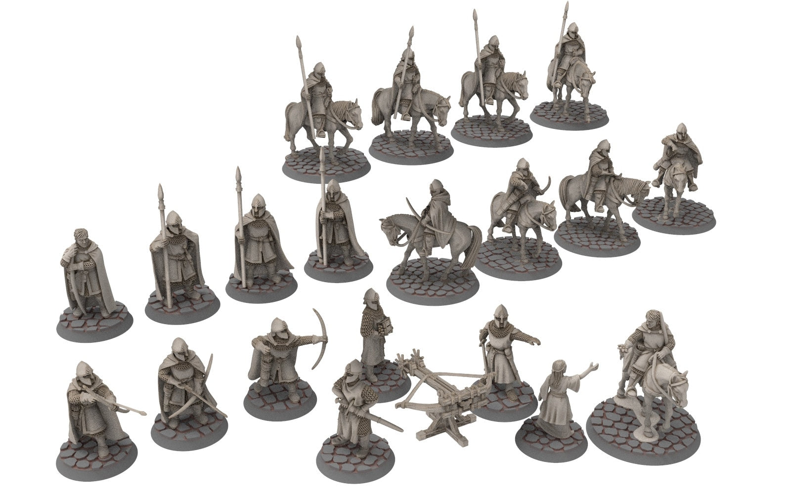 Gandor - Citadel guard Large Army bundle, Defender of the city wall, miniature for wargame D&D, Lotr... Medbury miniatures