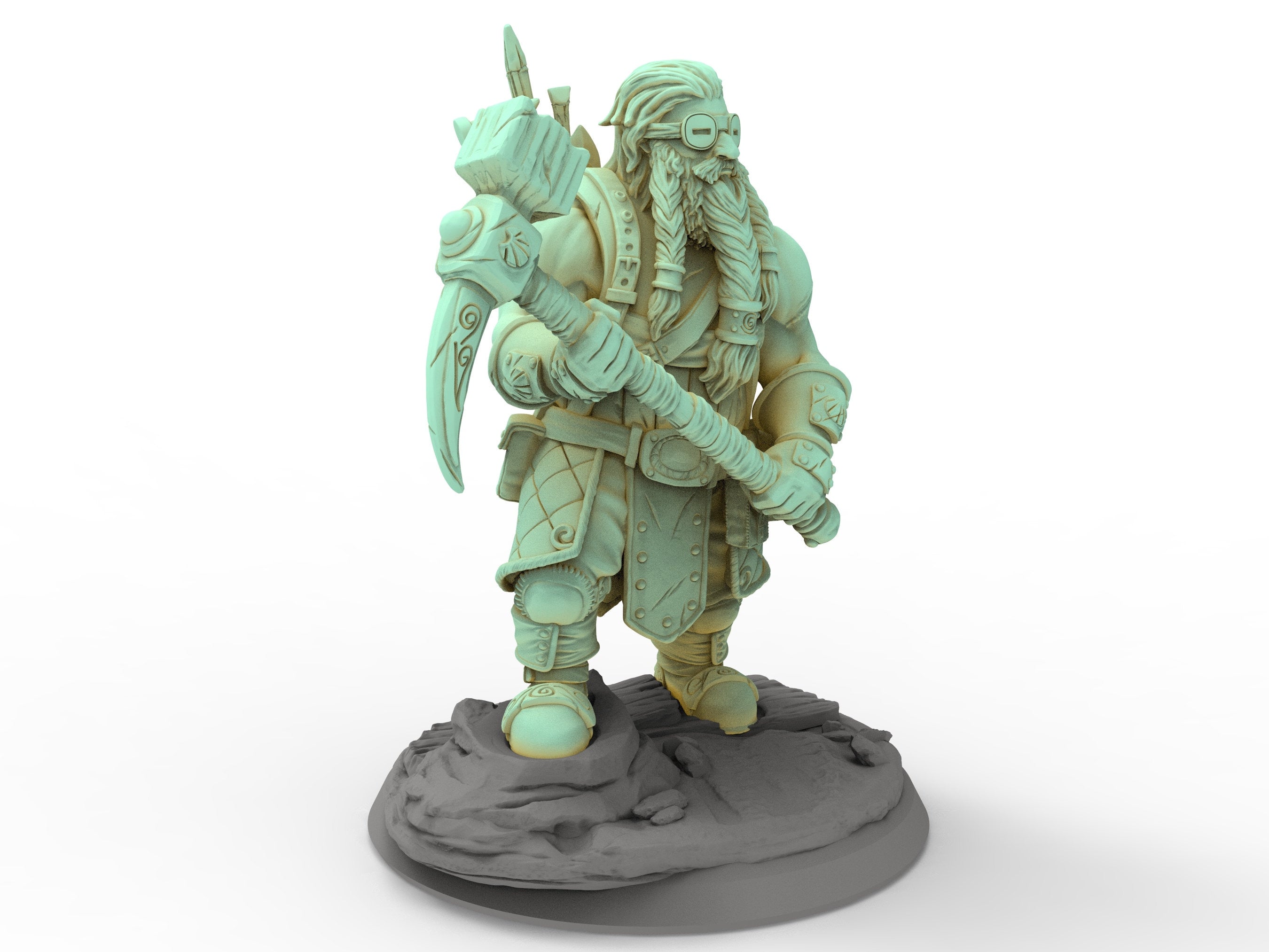 Dwarves - Hamead Drakemail, Gold seekers miners, for Wargames and Dungeons & Dragons.