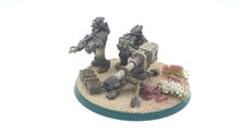 Load image into Gallery viewer, Imperial Army - Machinegun, Heavy Support Weapons, infantry, post apocalyptic empire, modular miniatures usable for tabletop wargame.
