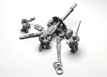 Load image into Gallery viewer, Imperial Army - Heavy Cannon, Heavy Support Weapons team, infantry, post apocalyptic empire, modular miniatures usable for tabletop wargame.
