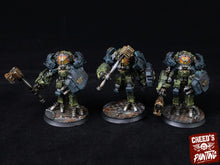 Load image into Gallery viewer, Rundsgaard - Orcus Exosuits, imperial infantry, post-apocalyptic empire, usable for tabletop wargame.
