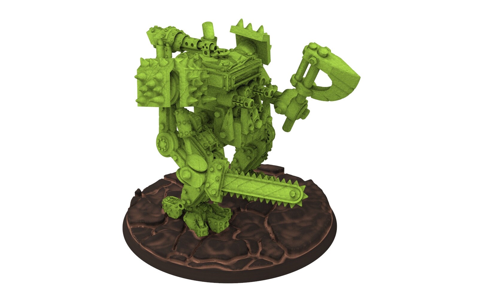 Green Skin - Orc Khan Killer Mega-Robot Warboy walker from iceland planet green-skinned Warbands Modular Kit heads torso legs GGW