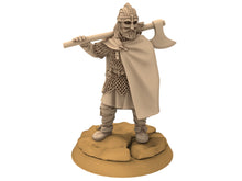 Load image into Gallery viewer, Vendel Era - Chieftain, Warriors Warband, Germanic Tribe, 7 century, miniatures 28mm, Infantry for wargame Historical... Medbury miniature
