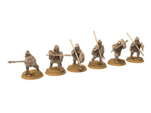 Load image into Gallery viewer, Vendel Era - Spearmen, Warriors Warband, Germanic Tribe, 7 century, miniatures 28mm, Infantry for wargame Historical... Medbury miniature
