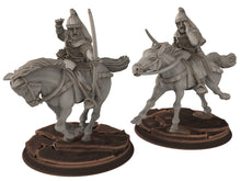 Load image into Gallery viewer, Rohan - Hengstland Mounted scout archers, marksman Knight of Rohan,  the Horse-lords,  rider of the mark,  minis for wargame D&amp;D, Lotr...
