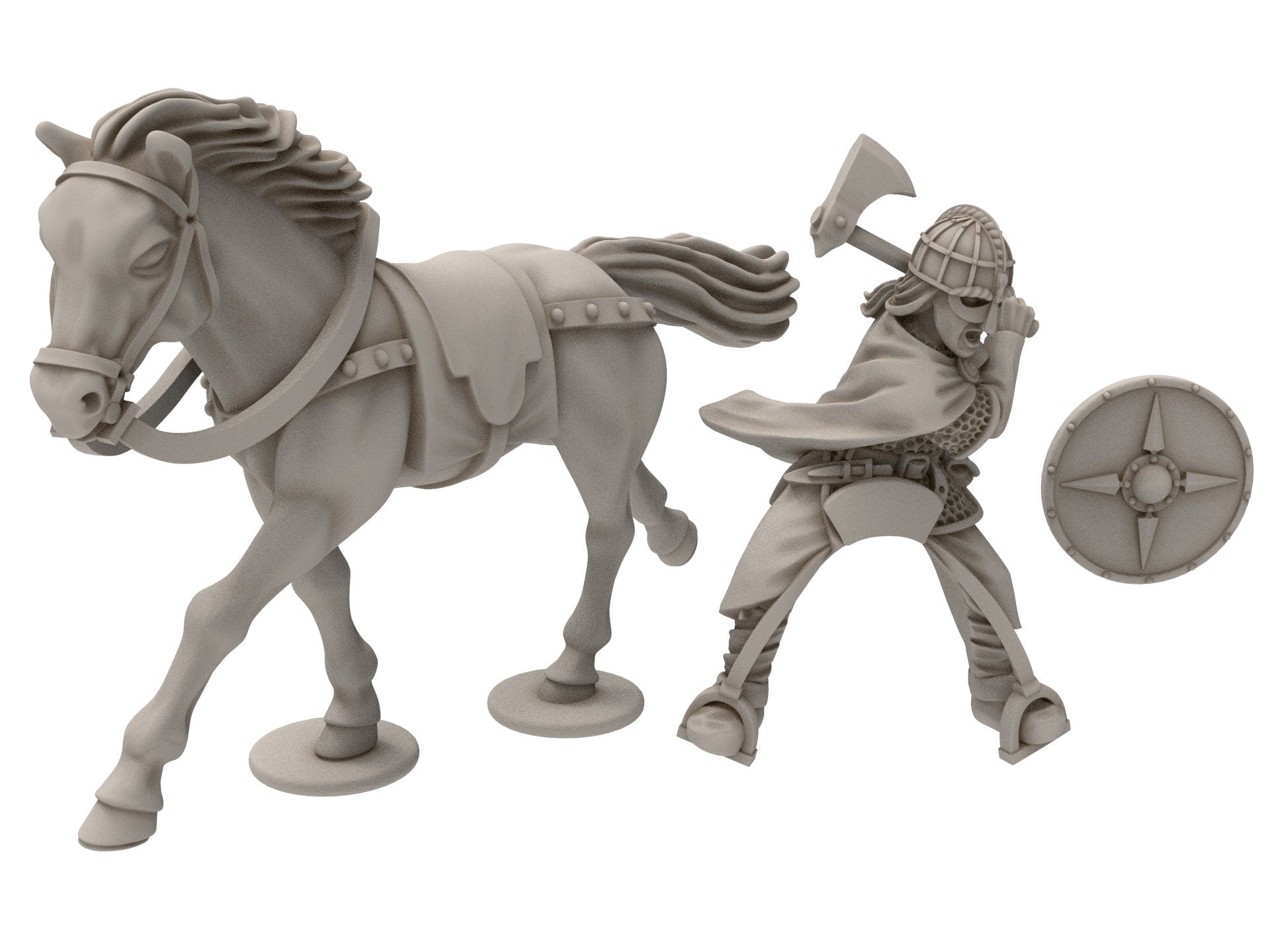 Rohan - Hengstland Mounted Shield Maidans, marksman Knight of Rohan,  the Horse-lords,  rider of the mark,  minis for wargame D&D, Lotr...