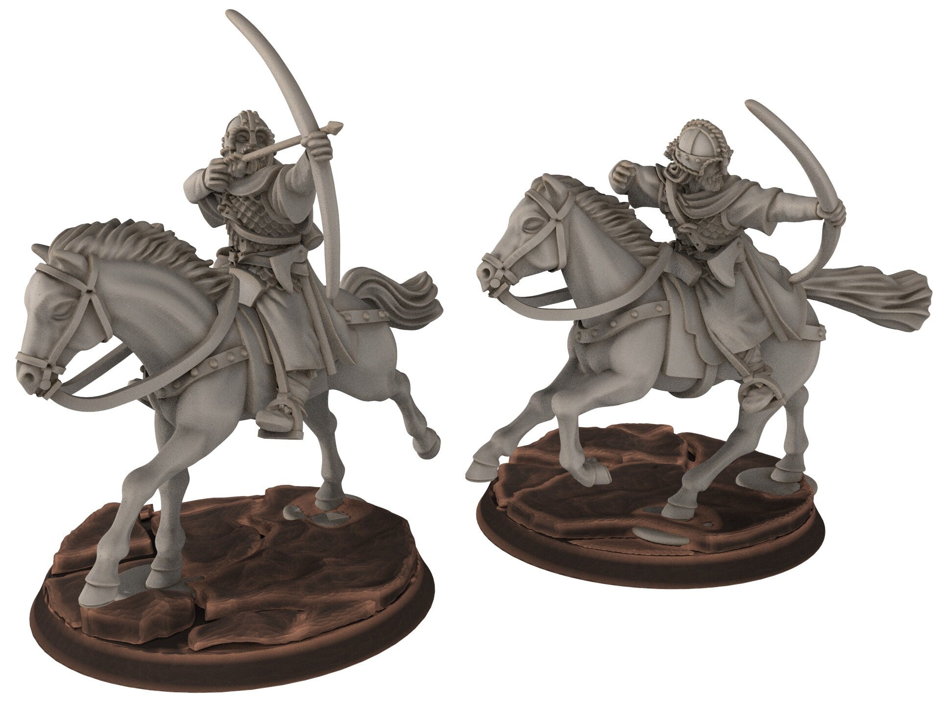 Rohan - Mounted Hengstland archers, marksman Knight of Rohan,  the Horse-lords,  rider of the mark,  minis for wargame D&D, Lotr...