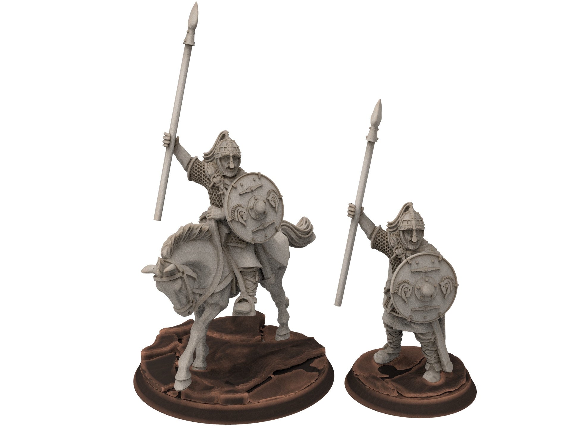 Rohan - Hengest Captain, Knight of Rohan,  the Horse-lords,  rider of the mark,  minis for wargame D&D, Lotr...  Medbury miniatures