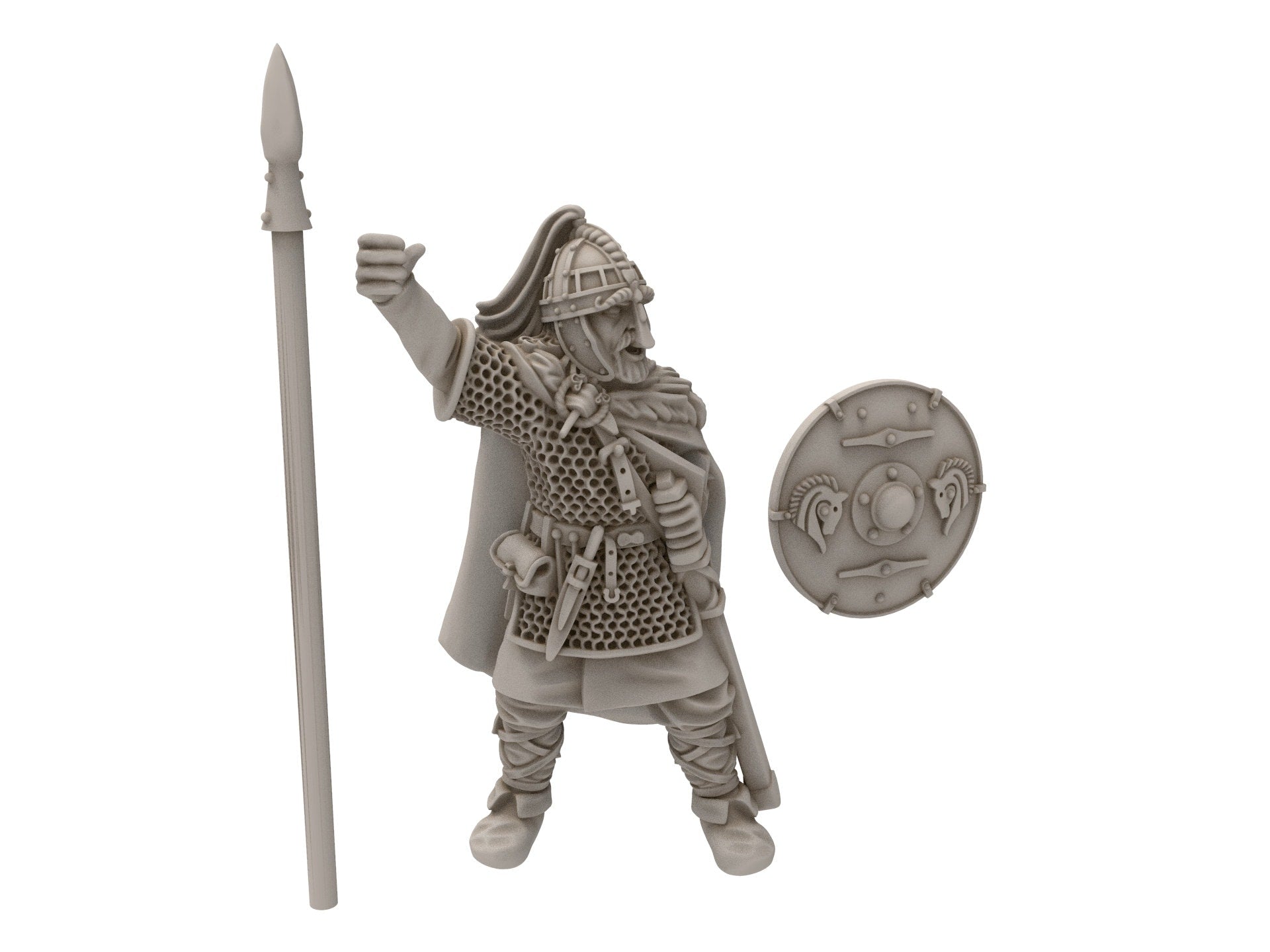 Rohan - Hengest Captain, Knight of Rohan,  the Horse-lords,  rider of the mark,  minis for wargame D&D, Lotr...  Medbury miniatures