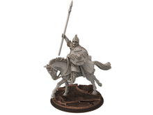 Load image into Gallery viewer, Rohan - Hengest Captain, Knight of Rohan,  the Horse-lords,  rider of the mark,  minis for wargame D&amp;D, Lotr...  Medbury miniatures
