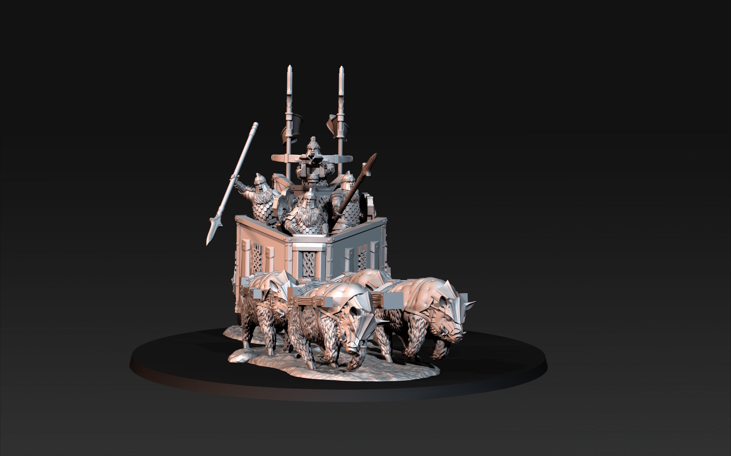 Dwarves - Silver Goat Dwarves Chariot