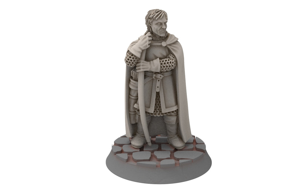 Gandor - Citadel Guard Spearmen at rest, Defender of the city wall, miniature for wargame D&D, Lotr... Medbury miniatures