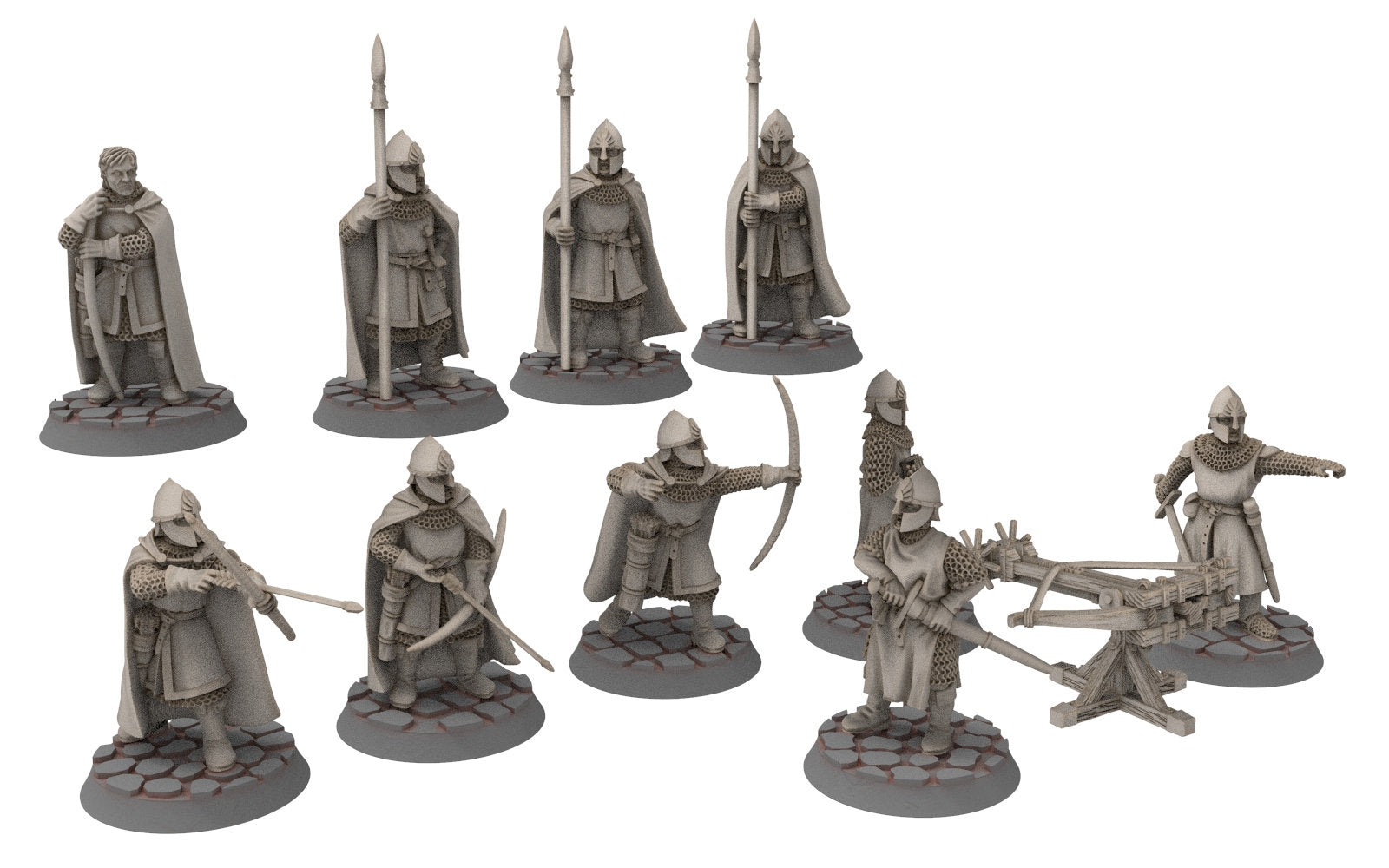 Gandor - Citadel guard Large Army bundle, Defender of the city wall, miniature for wargame D&D, Lotr... Medbury miniatures