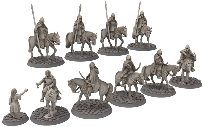 Gandor - Citadel guard Mounted Army bundle, Defender of the city wall, miniature for wargame D&D, Lotr... Medbury miniatures