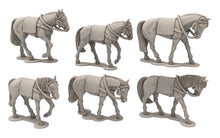 Load image into Gallery viewer, Gandor - Horses for the Citadel guard, 4 poses Defender of the city wall, miniature for wargame D&amp;D, Lotr... Medbury miniatures
