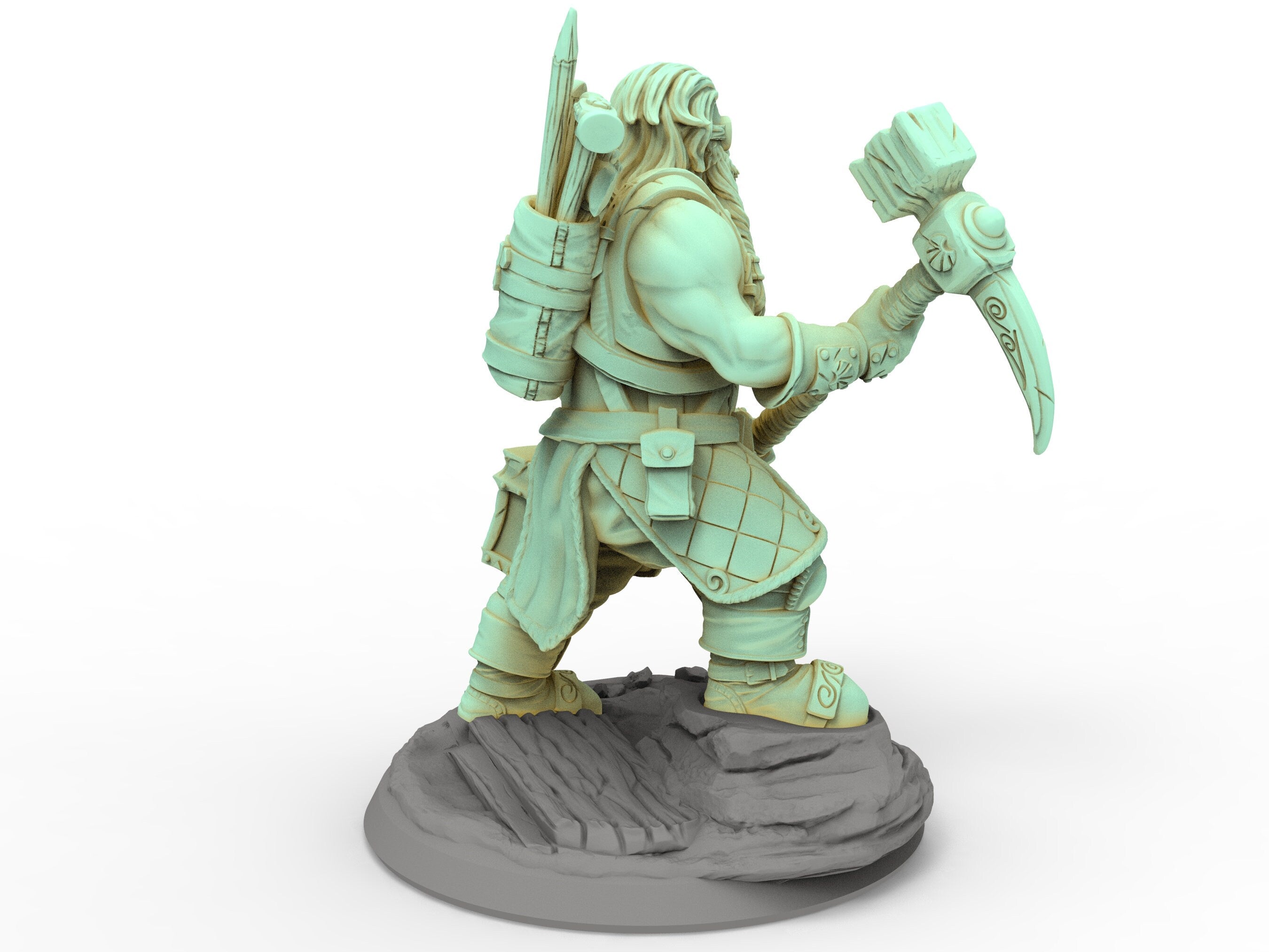 Dwarves - Hamead Drakemail, Gold seekers miners, for Wargames and Dungeons & Dragons.