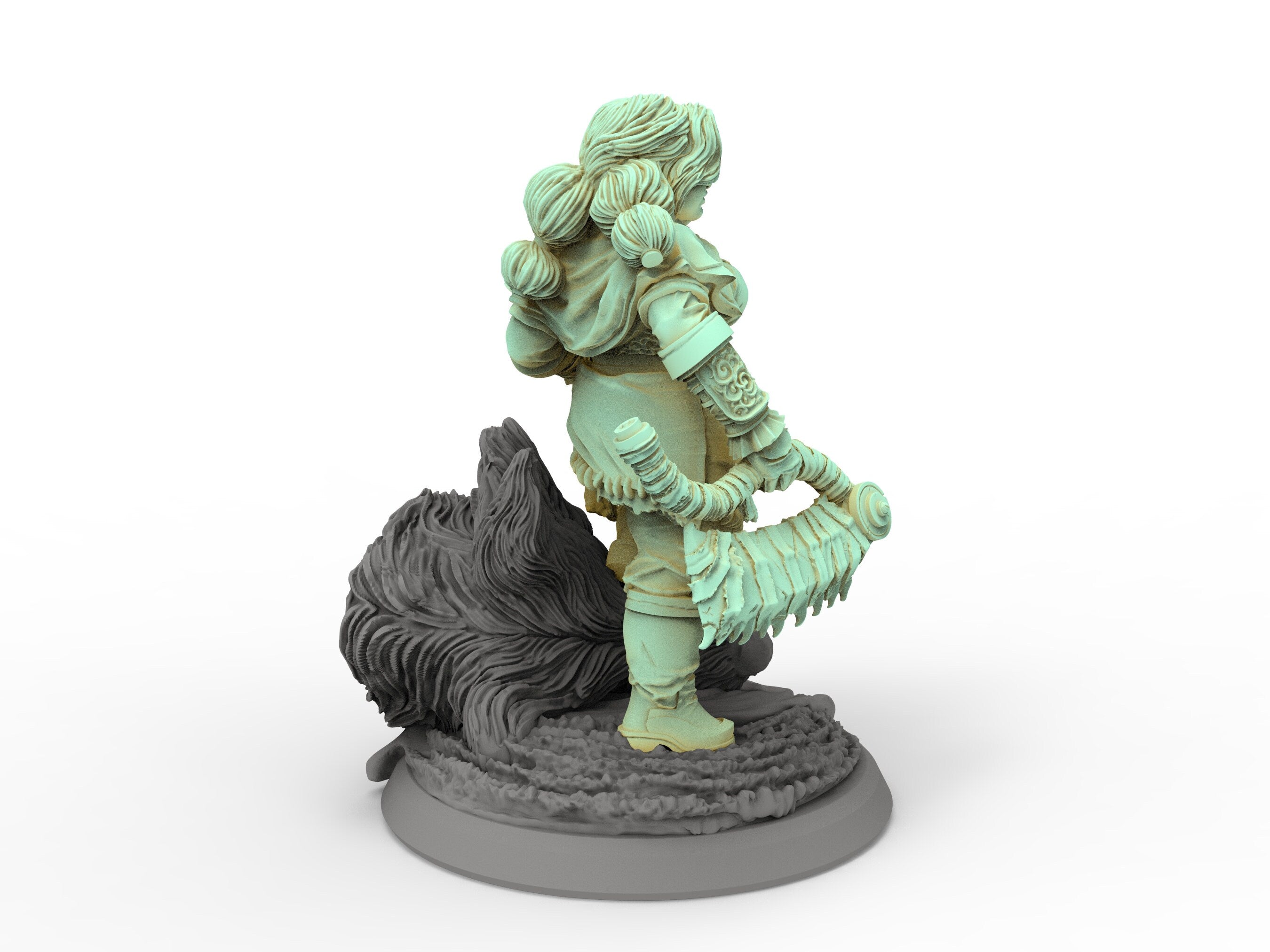 Dwarves - Female Dwarf Ranger, for Wargames, Pathfinder, Dungeons & Dragons and other TTRPG.