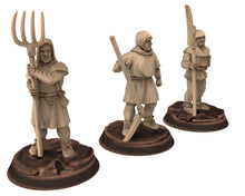 Load image into Gallery viewer, Medieval - Peasant Levy Slingers, 9th 10th 11th 12th 13th century Generic Levy,  28mm Historical Wargame, Saga... Medbury miniatures
