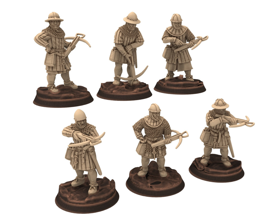 Medieval - Pavois, out of bolts, 11 to 15th century Generic mercenary Medieval soldier,  28mm Historical Wargame, Saga... Medbury miniatures